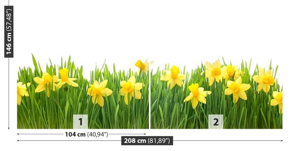 Carta da parati Narcissus White 104x70 cm
