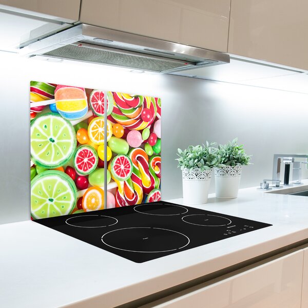 Tagliere in vetro temperato Caramelle colorate 60x52 cm