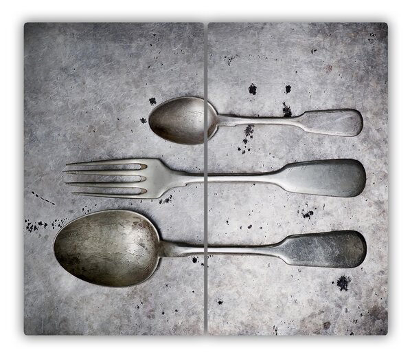 Tagliere in vetro temperato Posate 60x52 cm