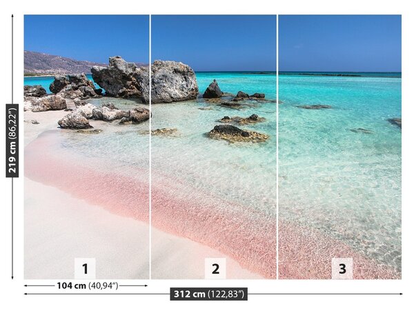 Carta da parati Sabbia rosa marino 104x70 cm