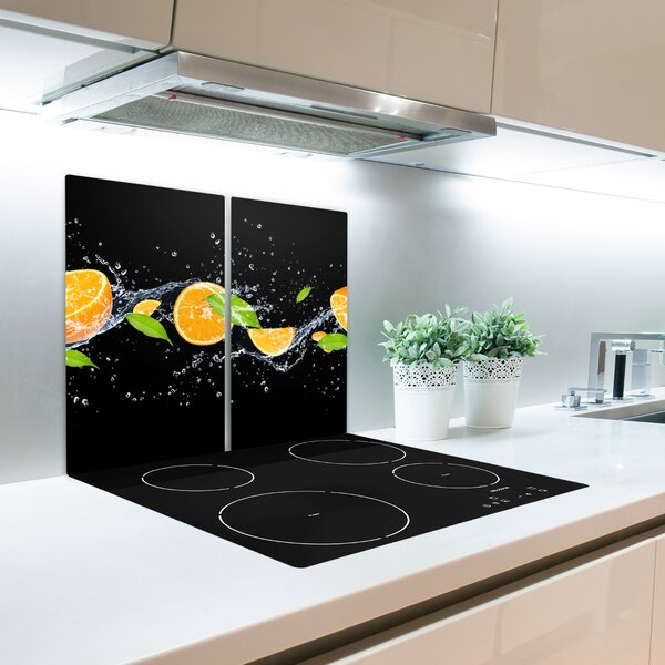 Tagliere in vetro temperato Arance e acqua 60x52 cm