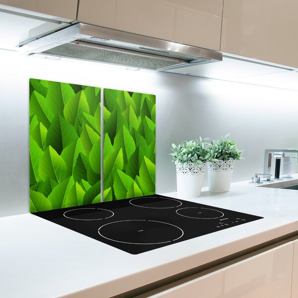 Tagliere in vetro Foglie verdi 60x52 cm