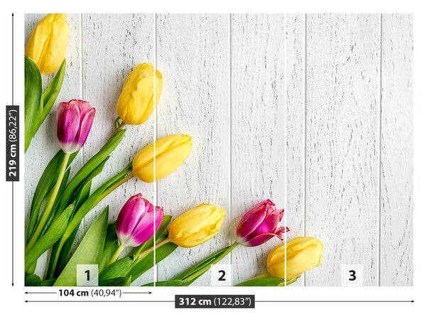 Carta da parati Tulipani gialli 104x70 cm