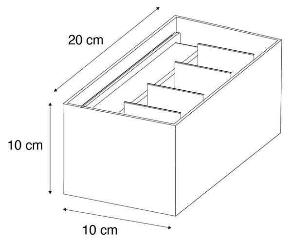 Lampada da parete per esterni nera con LED integrati 4 luci IP54 - Edwin