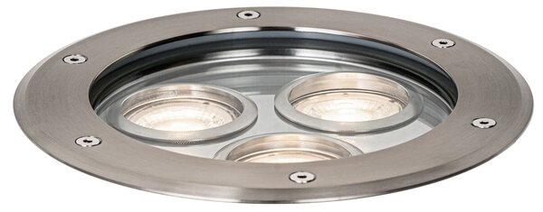 Faretto da terra moderno in acciaio 3 luci IP65 - Tribus