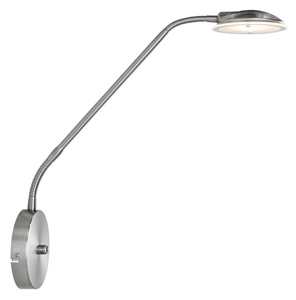 Lampada da parete moderna in acciaio con LED - Eva