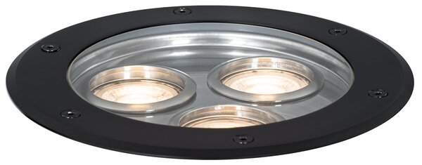 Faretto da terra moderno nero 3 luci IP65 - Tribus