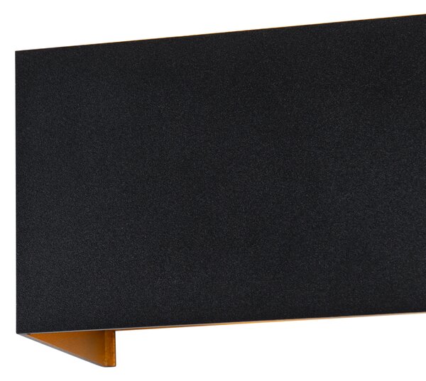 Lampada da parete per esterni nera con oro incl. LED 4 luci IP54 - Edwin