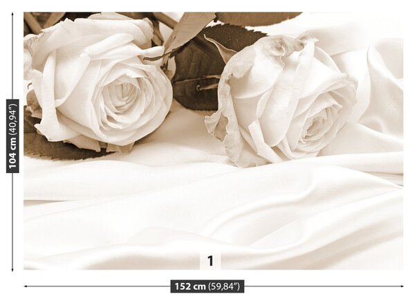 Carta da parati Rose seppia 104x70 cm