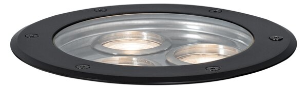 Set di 3 faretti da terra moderni neri 3 luci IP65 - Tribus