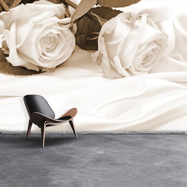 Carta da parati Rose seppia 104x70 cm