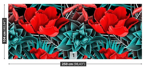 Carta da parati Fiori tropicali 104x70 cm