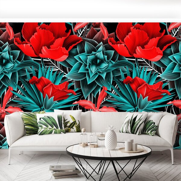 Carta da parati Fiori tropicali 104x70 cm