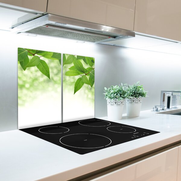 Tagliere in vetro Foglie verdi 60x52 cm