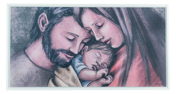 BONGELLI PREZIOSI capezzale sacra famiglia moderno stampato cm 110 x 60