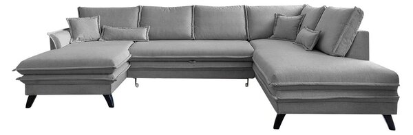 Divano letto grigio a "U", angolo destro Charming Charlie - Miuform