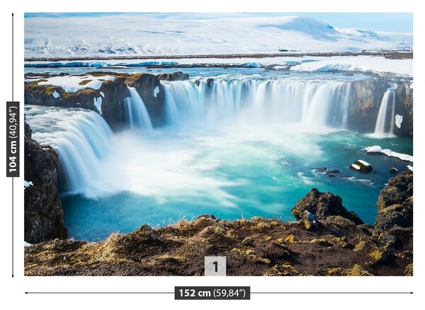 Carta da parati Goddafoss Waterfall 104x70 cm