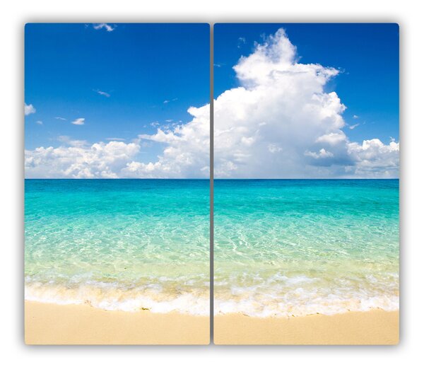 Tagliere in vetro temperato Paradise Beach 60x52 cm