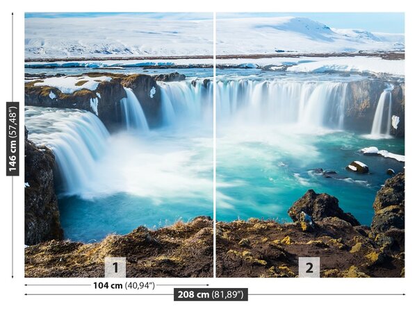 Carta da parati Goddafoss Waterfall 104x70 cm