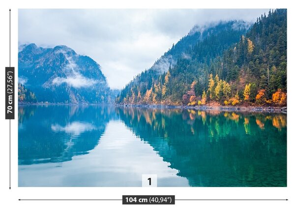 Carta da parati Lago in autunno 104x70 cm