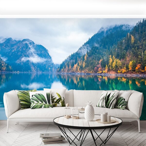 Carta da parati Lago in autunno 104x70 cm