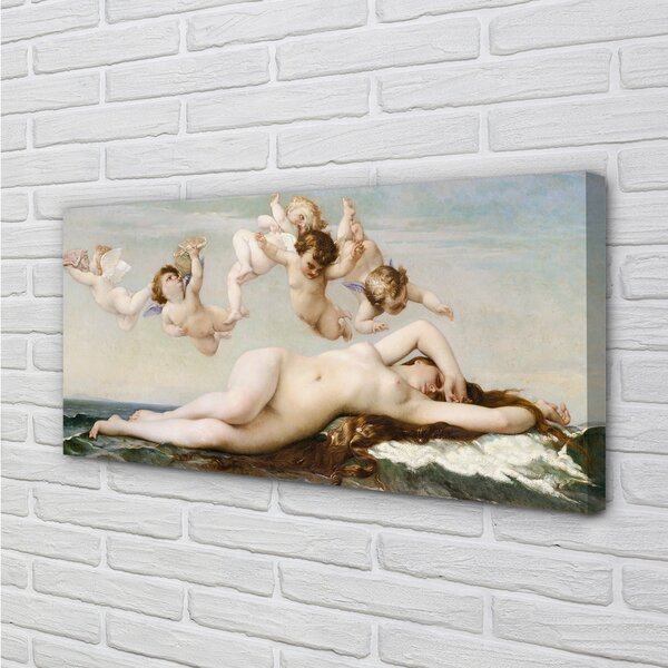 Quadro su tela La nascita di Venere 100x50 cm