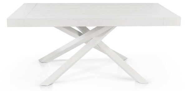 FLORA - tavolo in legno e metallo cm 90x160/210/260x75 h