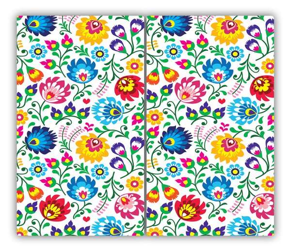 Tagliere in vetro Modello etnico 60x52 cm