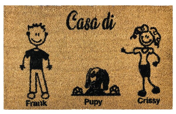 Zerbino personalizzabile in cocco naturale 80x50
