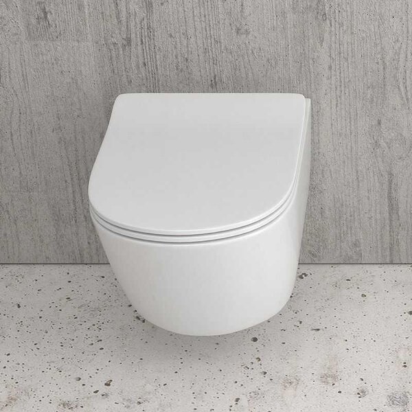 Kamalu wc sospeso senza brida sedile soft-close | klea-s