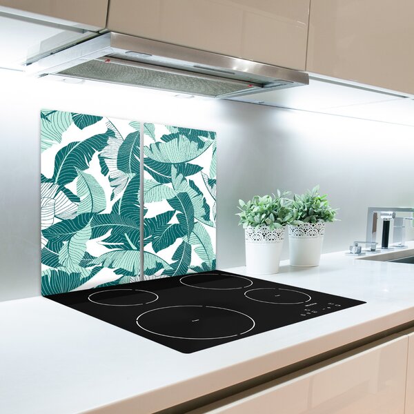 Tagliere in vetro Palme 60x52 cm