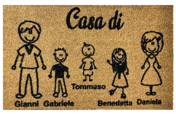 Zerbino personalizzabile in cocco naturale 80x50