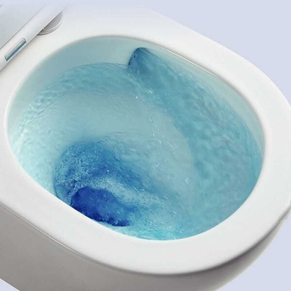 Kamalu vaso filo muro con sistema soft-close senza brida | klea-tf