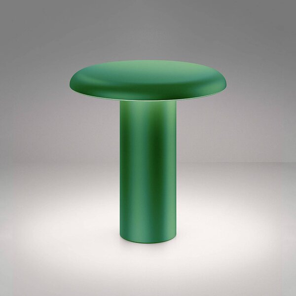 Lampada da tavolo LED Artemide Takku con batteria ricaricabile, verde