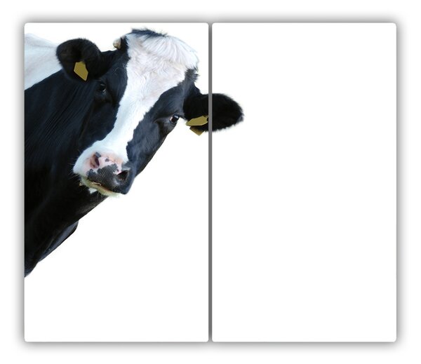 Tagliere in vetro temperato Mucca 60x52 cm