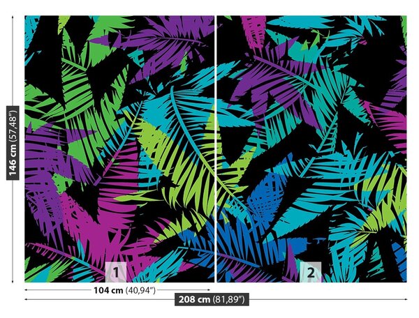Carta da parati Foglia tropicale 104x70 cm