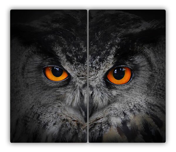 Tagliere in vetro Owl Devilish Eyes 60x52 cm