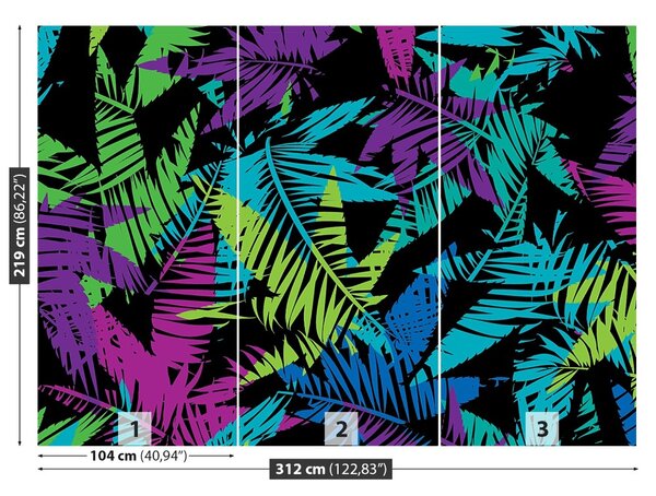 Carta da parati Foglia tropicale 104x70 cm