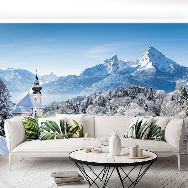 Carta da parati Alpi invernali 104x70 cm
