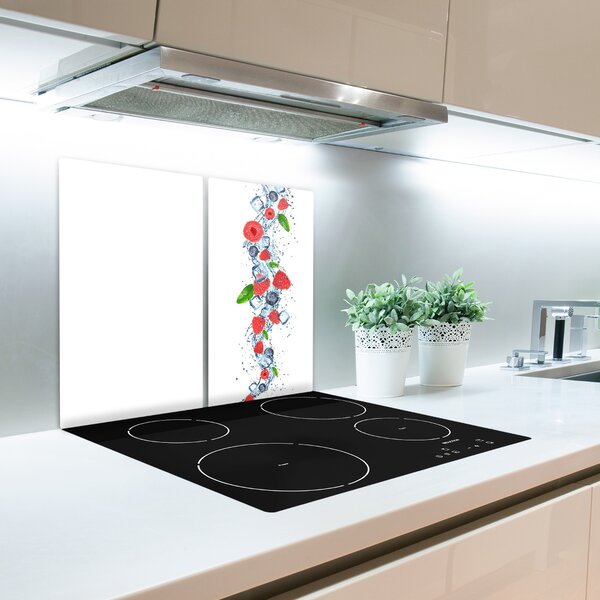 Tagliere in vetro temperato Frutta forestale con ghiaccio 60x52 cm