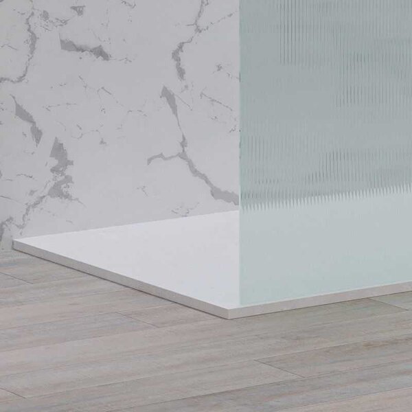 Kamalu parete doccia walk in 80 vetro scanalato flute | kw1000fl