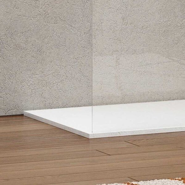 Parete doccia walk in 50 cm con profilo nero opaco | KW-100B - KAMALU