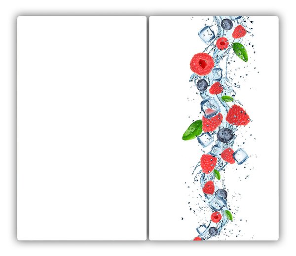 Tagliere in vetro temperato Frutta forestale con ghiaccio 60x52 cm