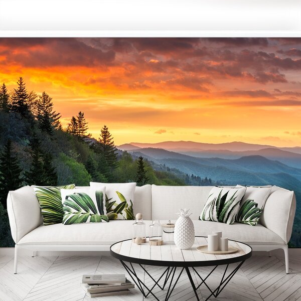 Carta da parati Montagne alba 104x70 cm
