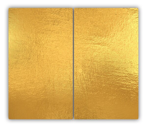 Tagliere in vetro Sfondo di lamina dorato 60x52 cm
