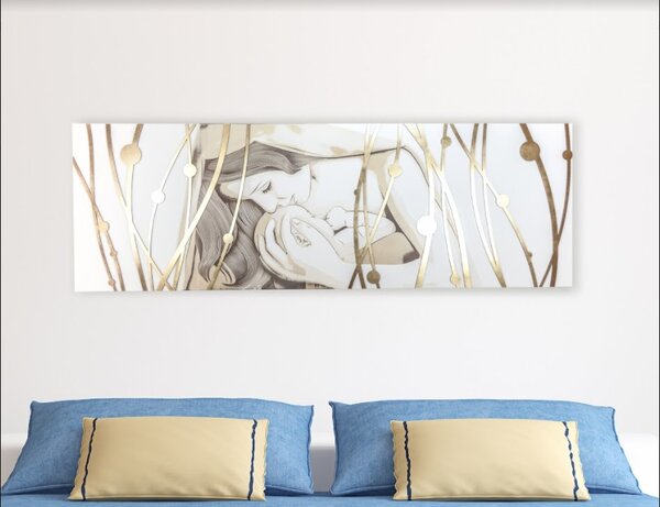 I DETTAGLI - capezzale elegante Con decori in foglia oro DEA cm 150 x 50