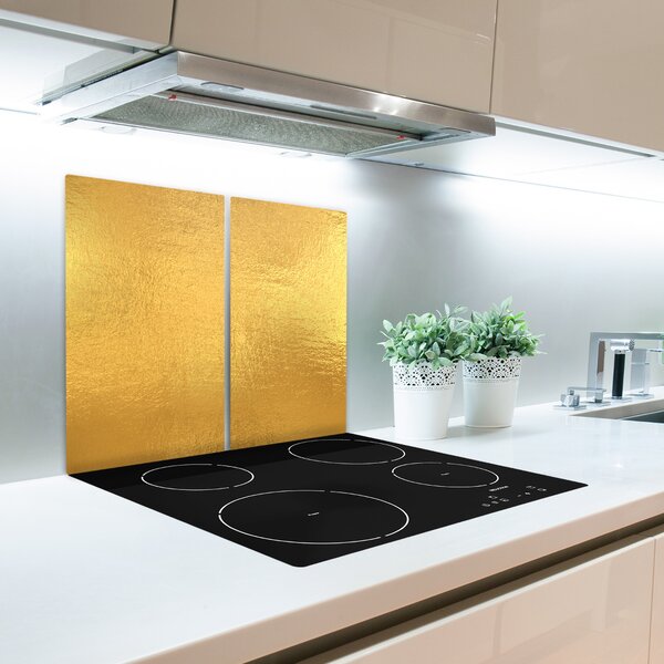 Tagliere in vetro Sfondo di lamina dorato 60x52 cm