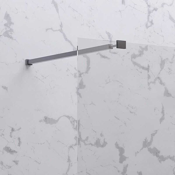 Kamalu parete doccia walk in 100 cm con profilo gun metal | kw-100gm