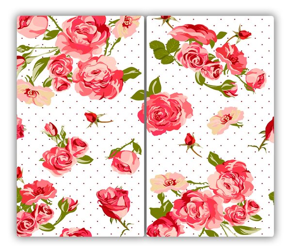 Tagliere in vetro Rose 60x52 cm