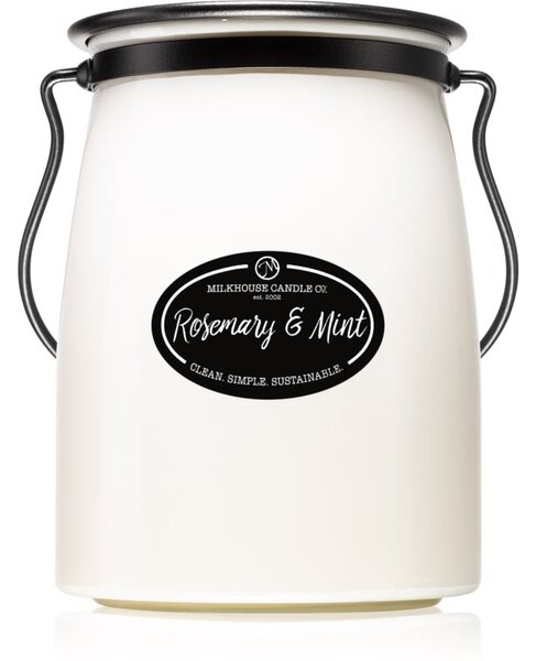 Milkhouse Candle Co. Creamery Rosemary & Mint candela profumata Butter Jar 624 g